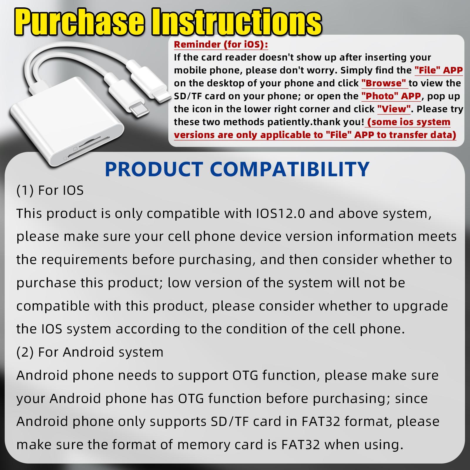 2-in-1 SD Card Reader, Portable and Compact Type-C Dual-Slot Memory Card Reader for USB-C Devices, Plug-and-Play Adapter for Gaming and Data Transfer