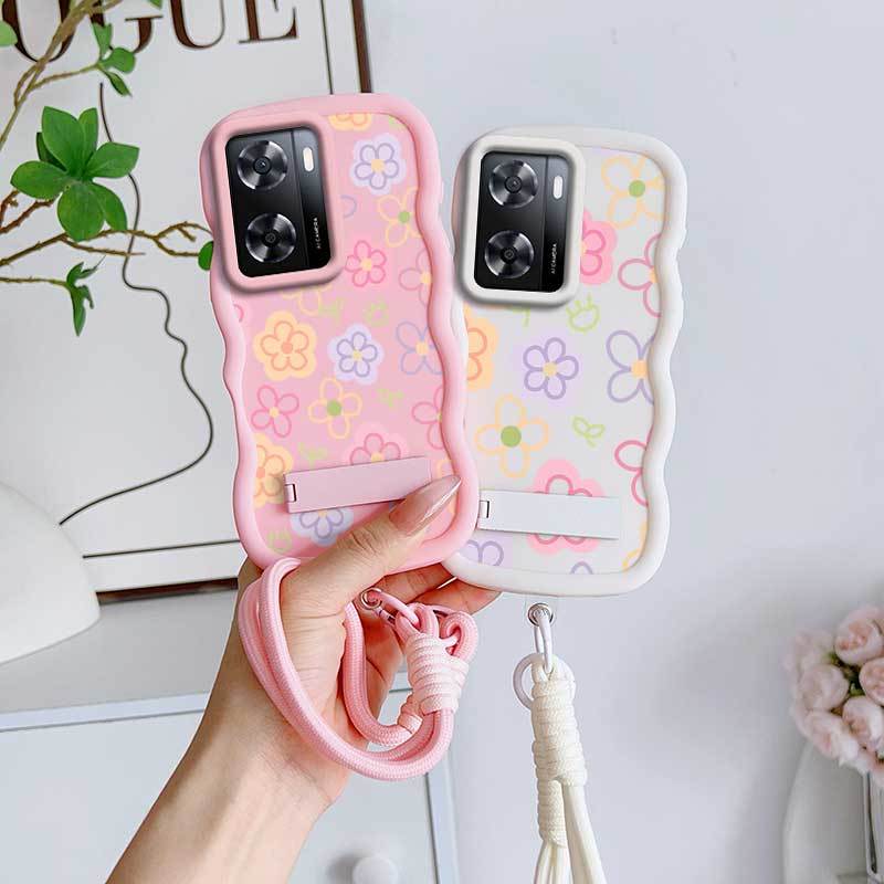 1 Piece Colorful pictures For OPPO K10 5G Non-Slip With Lanyard And Stand Flexible Design Ideal For Formal K10 5G