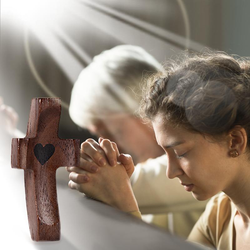 Mini Olive Wood Crosses Set - Handheld Christian Symbols, Ideal Spiritual Gifts for Faithful, Perfect for Prayer, Worship & Devotional Keepsakes. religious design vintage multi-functional spiritual symbol