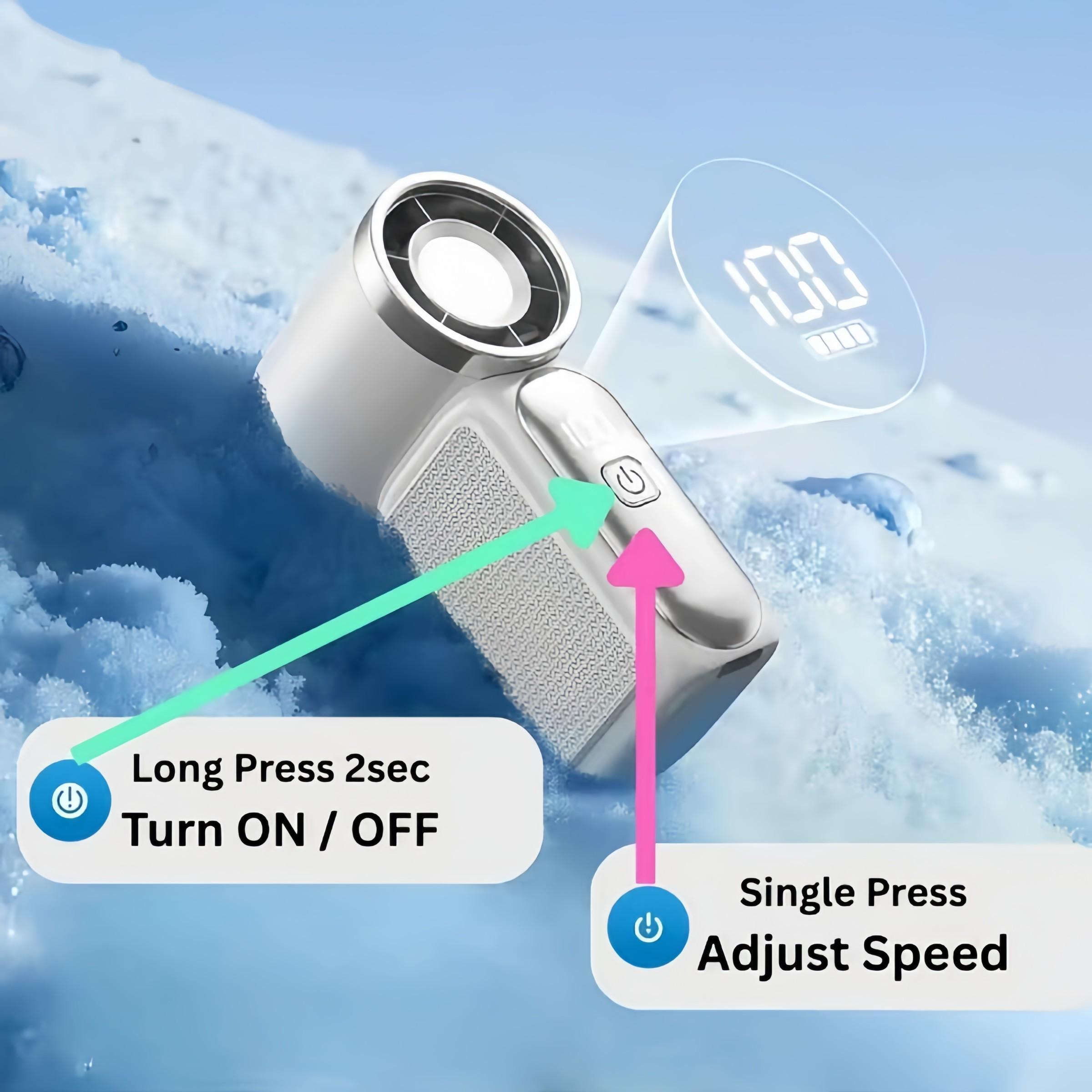 High-Speed Mini Handheld Fan, USB Rechargeable, Long Battery Life, Portable Cooling Device, Ideal for Outdoor Activities