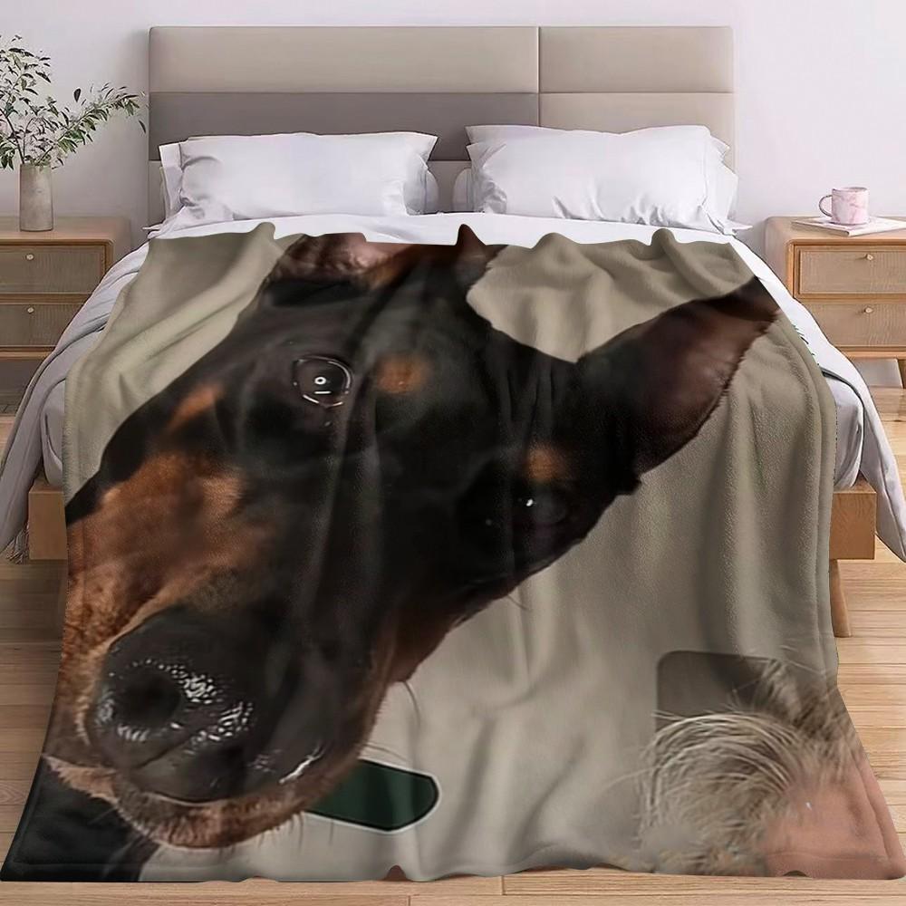 Funny Pattern Print Blanket, Flannel Series Bedding, Dormitory Blanket, Nap Blanket, Car Blanket, Office Blanket, Air Conditioning Blanket