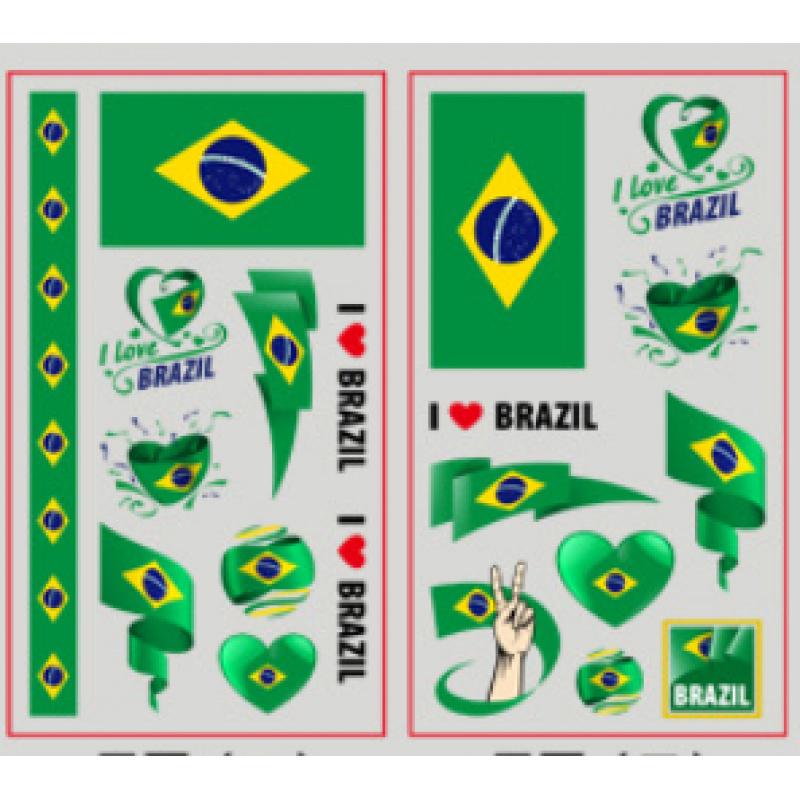 5 sets/10 national flag tattoo stickers, temporary stickers for fans' parties of world football, national flags, marathon events, etc