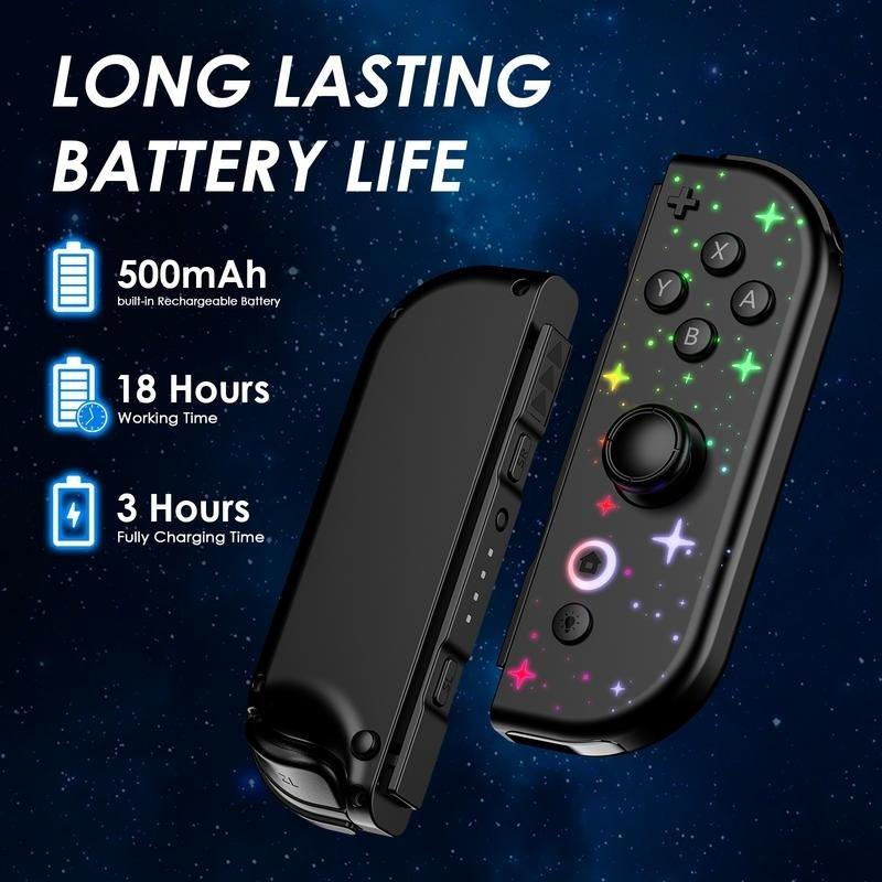 Game Controller (Left/Right) for Switch and Switch 2 Bluetooth Connectivity - Wireless Game Controller with Dual Vibration, Motion Control, Screenshot, and Wake-up Functions. A must-have for staying home, and a great gift for your boyfriend.