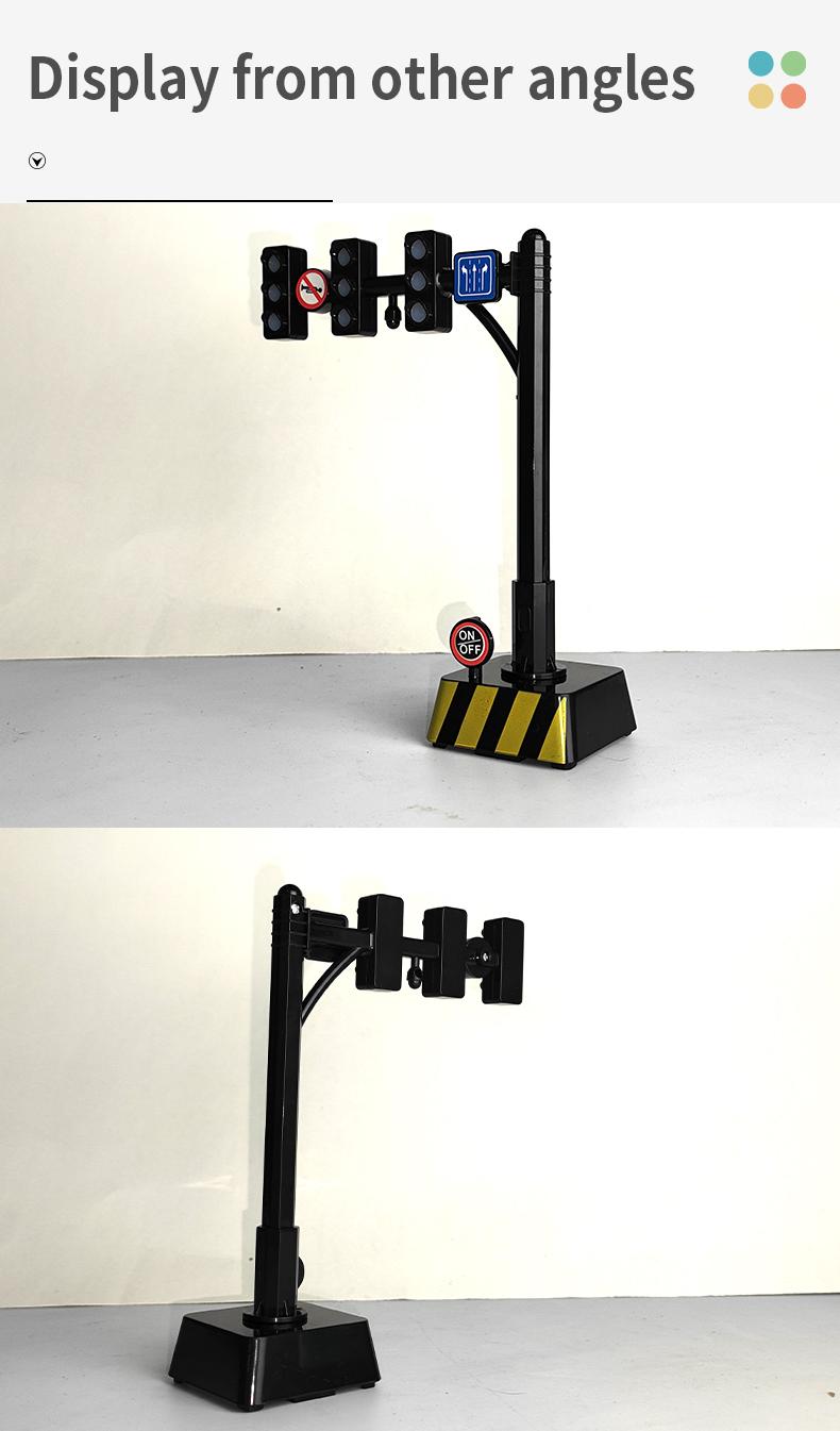 Educational Traffic Light Set, Interactive Teaching Aid, Durable Design, Enhances Game Experience, Car Toy Scene