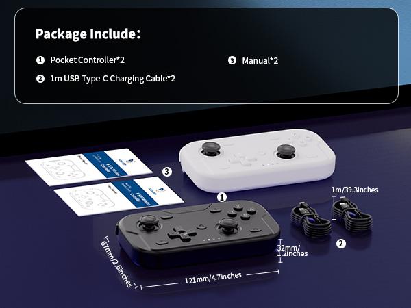 Mini Lightweight Pocket Wireless Game Controller Switch 1/2, Bluetooth-compatible Gaming Joystick for PC Android iOS Phone Tablet Laptop Huawei