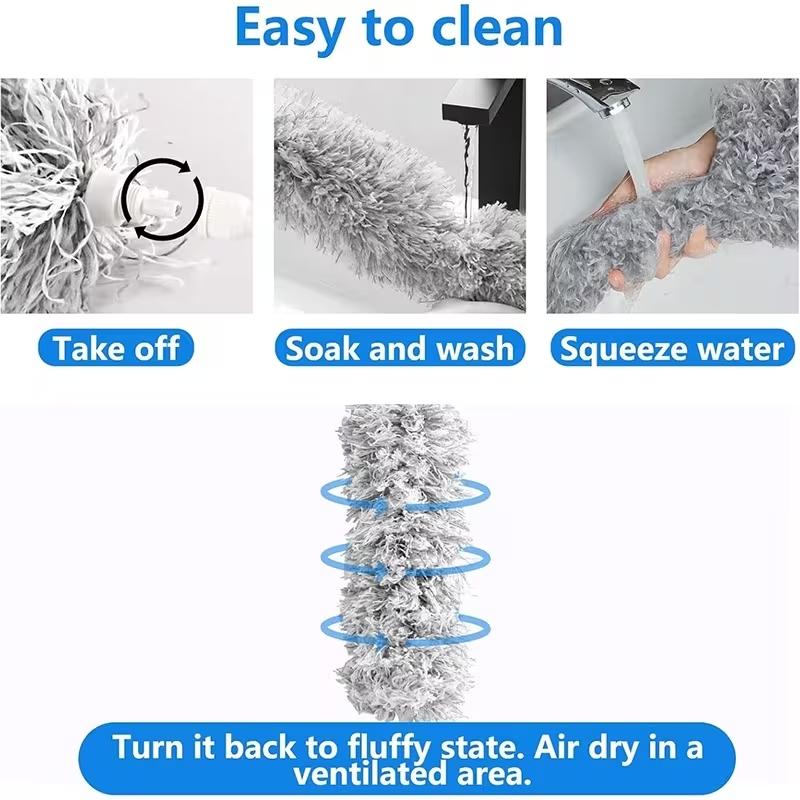 1pc, Electrostatic Dusters, Retractable Dust Removal Brush, Dusting Brush, Reusable Washable Furniture Dust Duster for Fan, Desktop, Keyboard, Furniture, Car, Cleaning Supplies, Cleaning Tool, Microfiber Duster