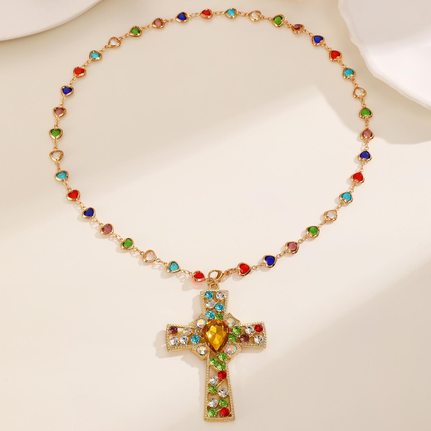 Punk Cross Multi-Layer Stackable Necklace| Alloy Pendant for Men & Women