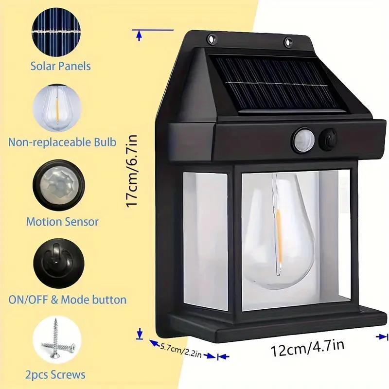 4 Pack Solar Outdoor Wall Lights with Motion Sensor - Waterproof IP65 Garden Security Lighting, 3 Modes Auto Dusk to Dawn, Wireless Decorative Lamp for Patio, Villa, Pathway (Modern Black Design) 4 Pack Solar Outdoor Wall Lights with Motion Sensor - Waterproof IP65 Garden Security Lighting, 3 Modes Auto Dusk to Dawn, Wireless Decorative Lamp for Patio, Villa, Pathway (Modern Black Design)