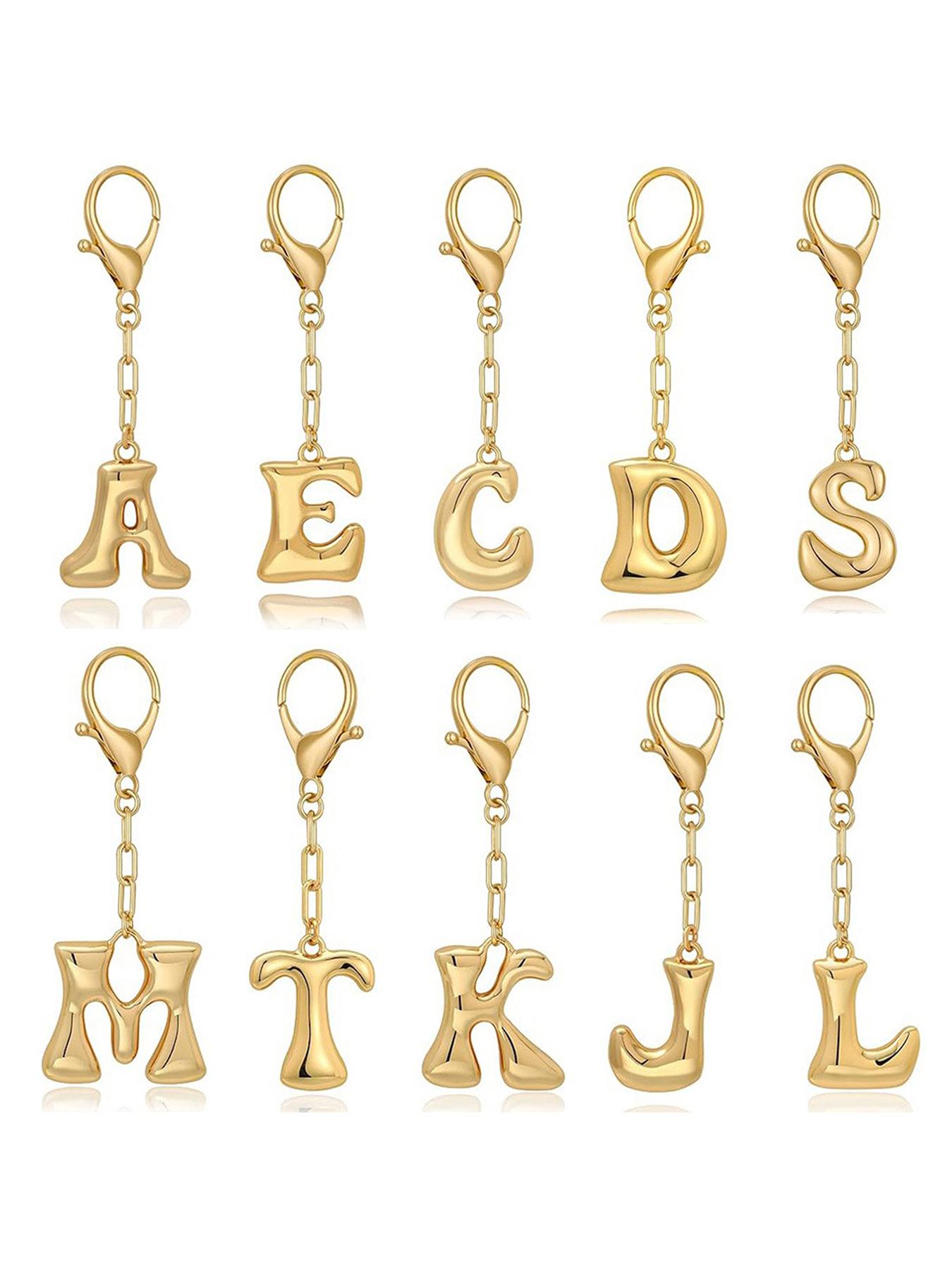 Bubble Initial Charm for Bags & Purses, Elegant Personalized Accessory for Stylish Women, Perfect Gift Idea for Her, Bag Charm