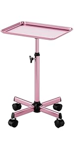 Salon Tray Cart Salon Rolling Tray, Tattoo Tray with Wheels Adjustable Height, Service Storage Tray Trolley for Beauty Clinic Spa Salon Tray Cart Salon Rolling Tray, Tattoo Tray with Wheels Adjustable Height, Service Storage Tray Trolley for Beauty Clinic Spa