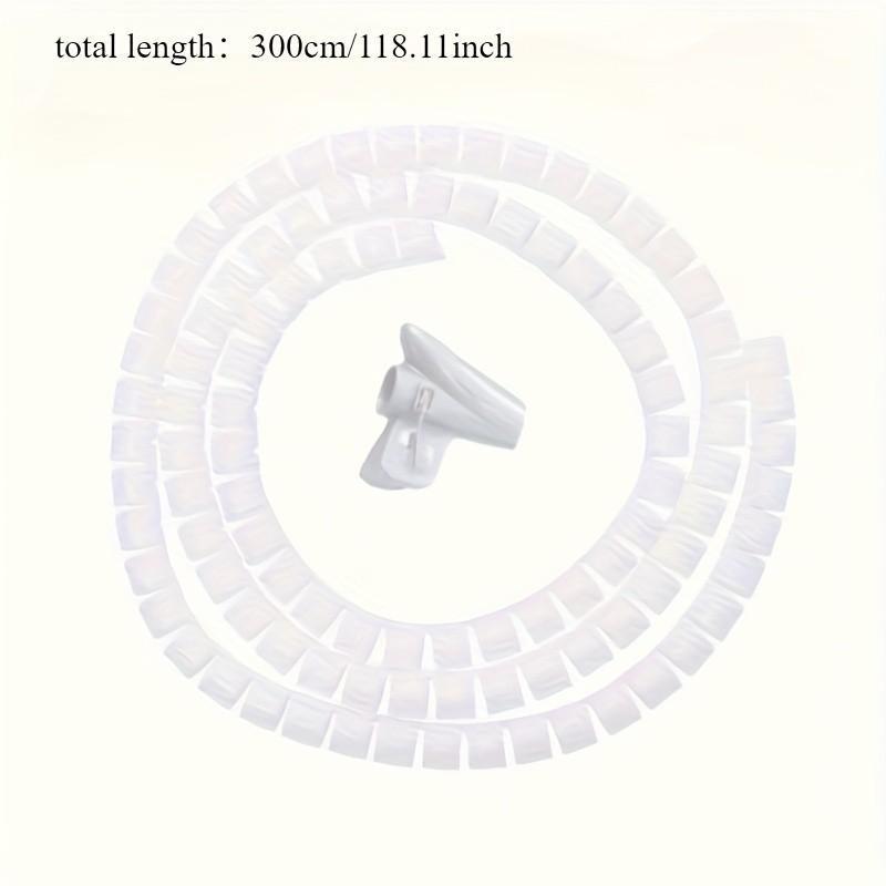 One Roll 3m Wire Management Solution, Durable Cable Organizer for Home & Office Use, Convenient Cord Storage Design