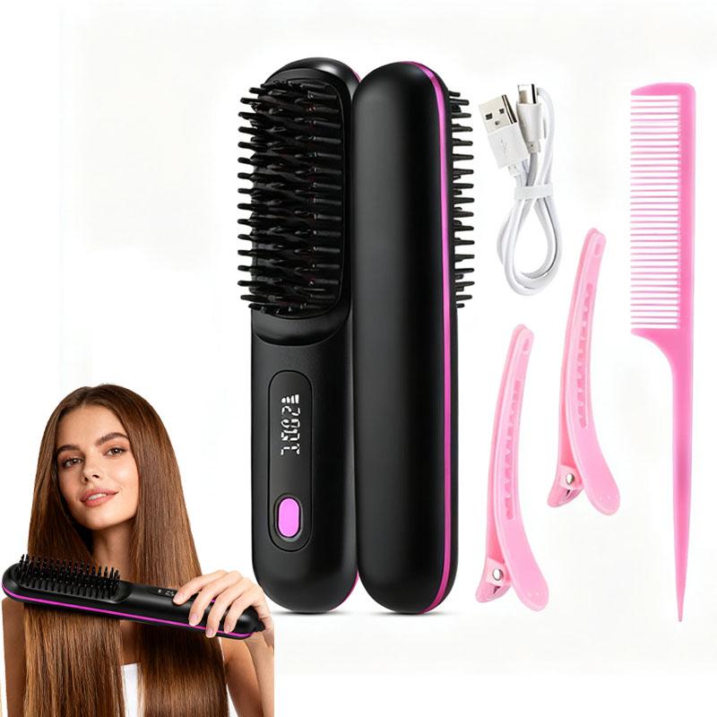 Cordless Straightening Comb, 3-Temperature Settings, Hair Straightener Brush, Suitable for Women and Girls, Styling Tool, Hair Styling Tools