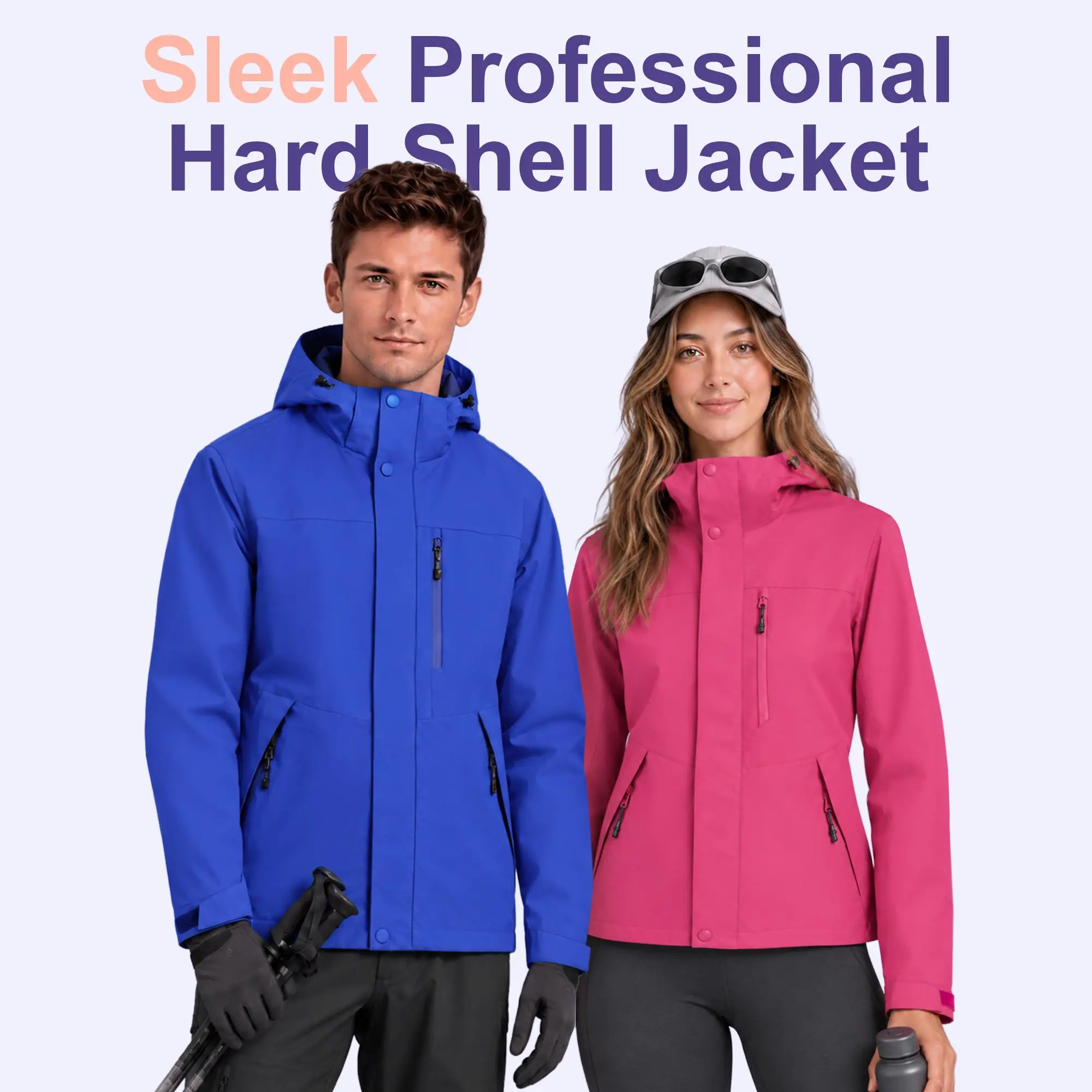 SUNART 3 in 1 Waterproof Hardshell Jacket for Men & Women, Stormproof Rain Jacket with Detachable Fleece Liner Zip-in, Windproof Ski Snowboard Coat, Casual Windbreaker Raincoat for Hiking, Daily Wear, Sports, #TikTokShopBackToSchool, Activewear