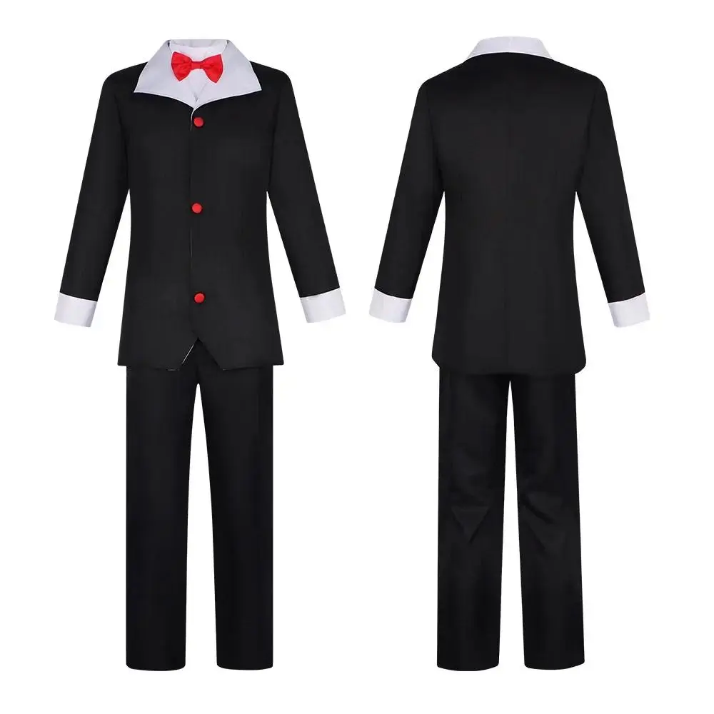 Hazbin Cosplay Hotel Halloween Party Cosplay Costume, Husk Cosplay Costume Uniform Anime Black Outfit Suit