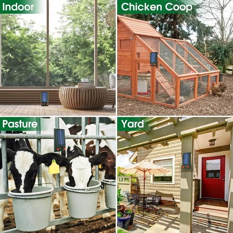 Ultrasonic Animal Repellent, Solar-Powered Cat Deterrent, LED Flashing Deer Repeller, Waterproof Bird Repellent for Gardens and Courtyards