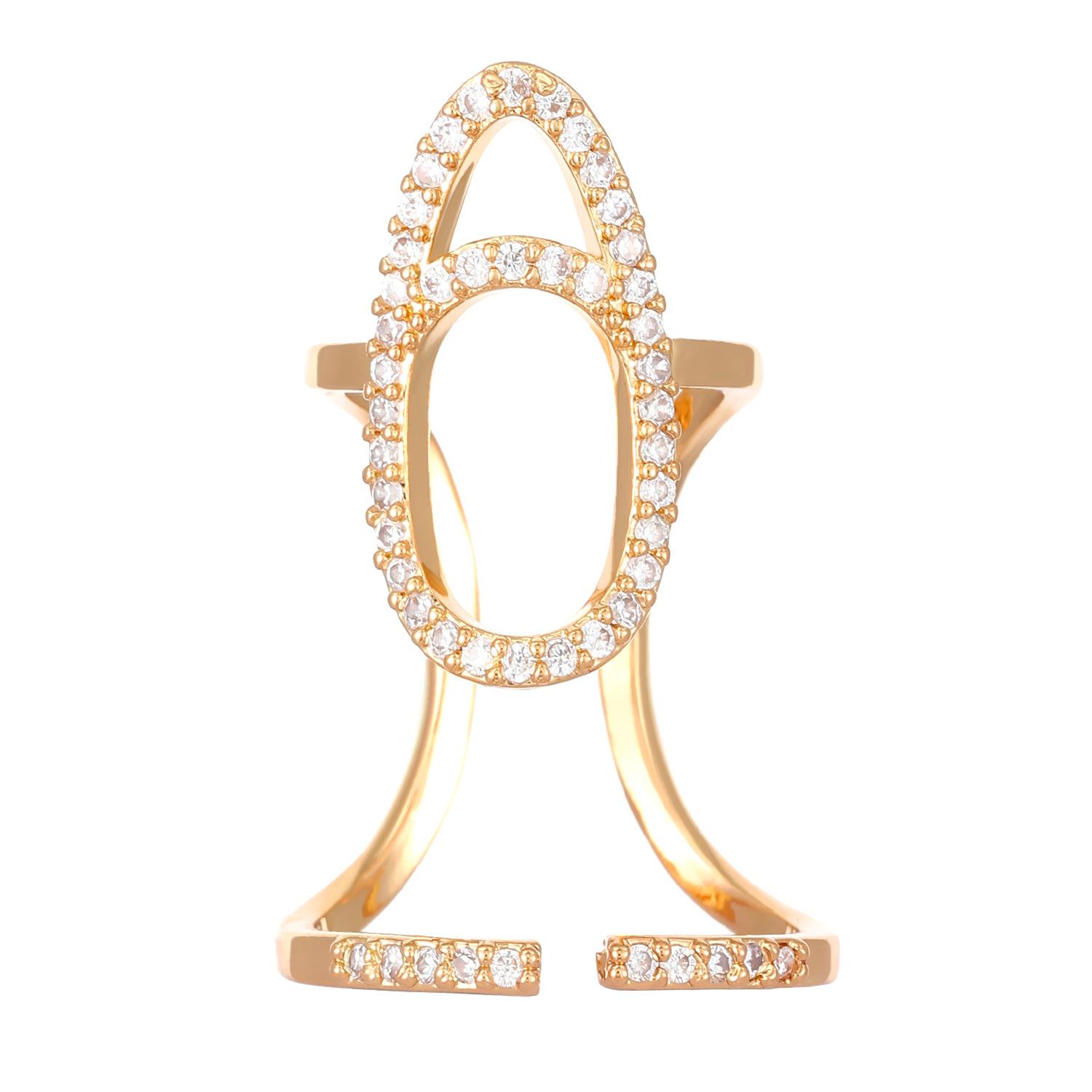 New Zircon Inlaid Nail Ring for Women Personalized Detachable Finger Ring Trendy Fashionable Jewelry Accessory Sparkling Beautiful Rings