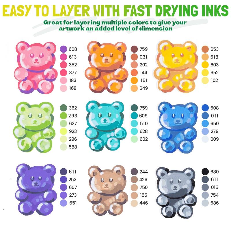 Acrylic Paint Markers Brush Tip,Automatic Ink Control Acrylic Paint Pens,No Bleed & Good Coverage Acrylic Markers for Coloring Books,Rock Painting,Canvas,Ceramic,Wood - LET'S RESIN