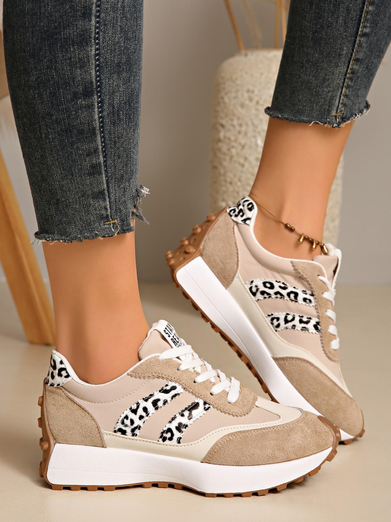 Women's Comfortable Laced Sports Shoes, Lightweight Multifunctional Casual Sneakers, Anti-Slip Rubber Sole, Gift for Friends, Fitness, Running, Hiking, Driving