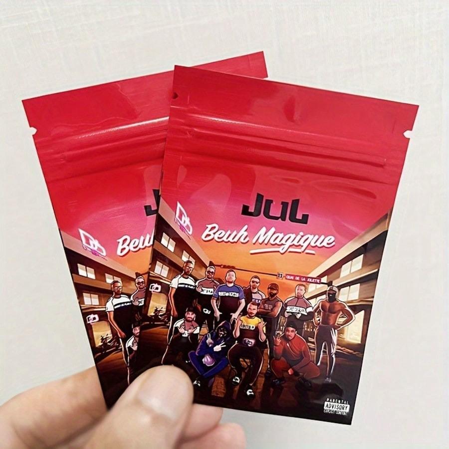 20/50/100PCS Reusable Polyester Film Zipper Storage Bags,  Ideal for Party Gifts, Gift Wrapping, Durable and Convenient