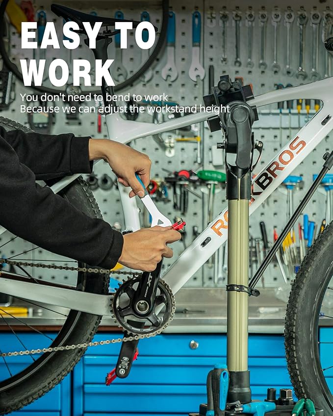 ROCKBROS Bike Repair Stand Max 65 lbs Home Bike Bicycle Stand for Mechanic Maintenance Rack Road Mountain Bikes Repair Stand ROCKBROS Bike Repair Stand Max 65 lbs Home Bike Bicycle Stand for Mechanic Maintenance Rack Road Mountain Bikes Repair Stand