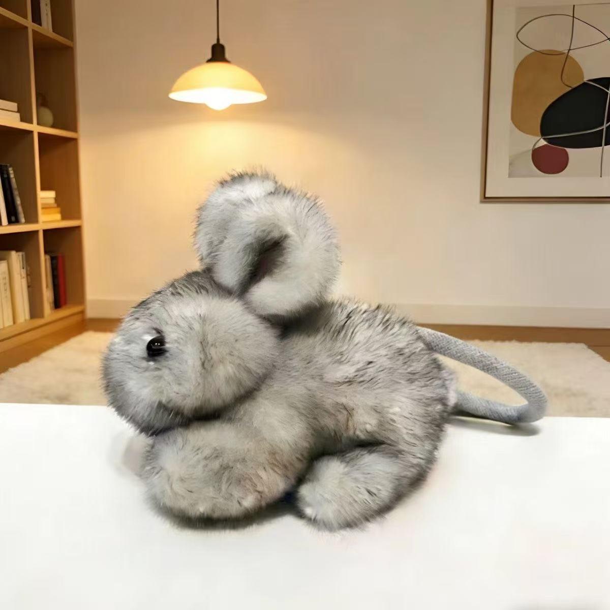 Plush Bunny Keychain, Soft Plush Rabbit Toy, Car Key Ring, Backpack Charm, Girl's Gift, Adorable Stuffed Animal Accessory