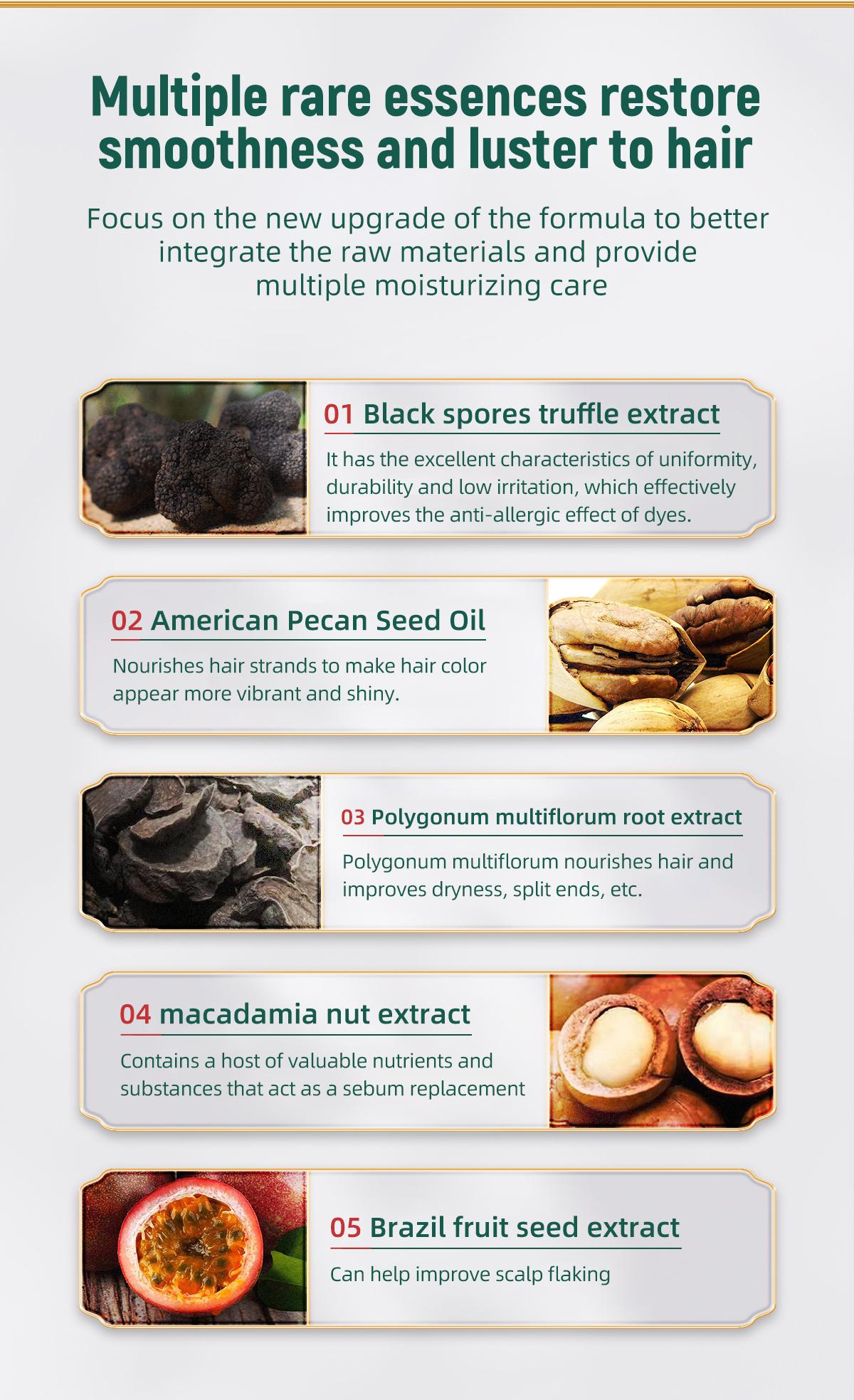 PYEONAN  Unisex Hair Dye Professional Comb  Natural Plant Extract  Without Bleaching, Instant 2 in 1 +Grey Hair Coverage and Haircare ,Grey Hair Turn to Black Color or  Drak Brown -Herbal Ingredients Hair Color 2.8Oz. /80g