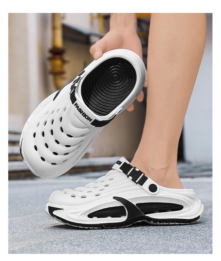 3 Color Functional Hole Slippers, Thick Sole Breathable One-Step, Fashion Woven Strap, Unisex Outdoor Casual Cool Sandals