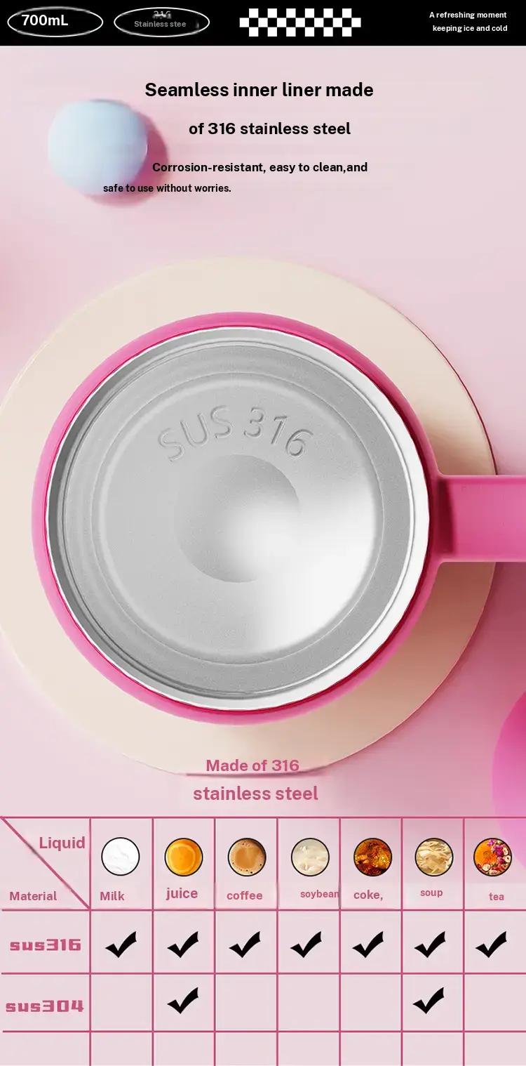 Disney Series Large Capacity lce King Cup Zootopia Strawberry Bear Stitch Design Insulated Tumbler Straw Cup Bottle with Handle Portable Holiday Halloween Christmas Ideal Gift for Kids Students Office Coffee Drinks Storage Valentine Gift for Girlfriends