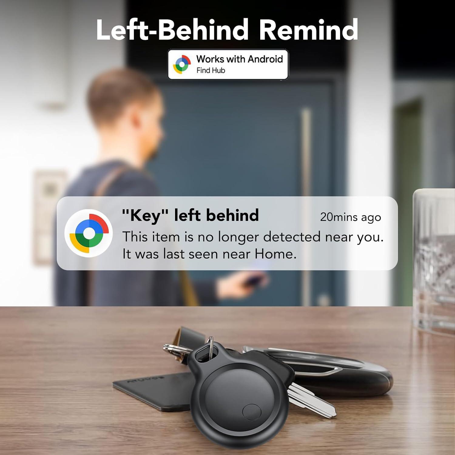 4-Pack Smarttag Google Tracker, Bluetooth-compatible Tag Find HUB Device, Anti Lost Wireless, Key Wallet Luggage Pet Item Locator, Precision Tracking for Android Phones, Plastic Durable Compact Size GPS Tracking Find My Device