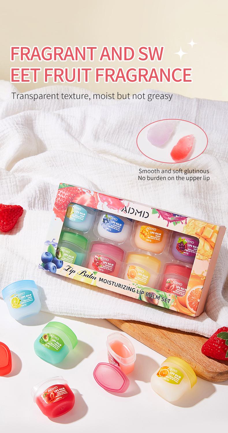 Fruit Lip Balm Hydrating Sleeping Lip Mask Set 8 pcs Grape Peach Avocado Orange LemonBlueberry Strawberry for Men WomenComfortable Non-lrritating Moisturizer Moisture Moisturizing Colorless Fruit Lip Balm Hydrating Sleeping Lip Mask Set 8 pcs Grape Peach Avocado Orange LemonBlueberry Strawberry for Men WomenComfortable Non-lrritating Moisturizer Moisture Moisturizing Colorless