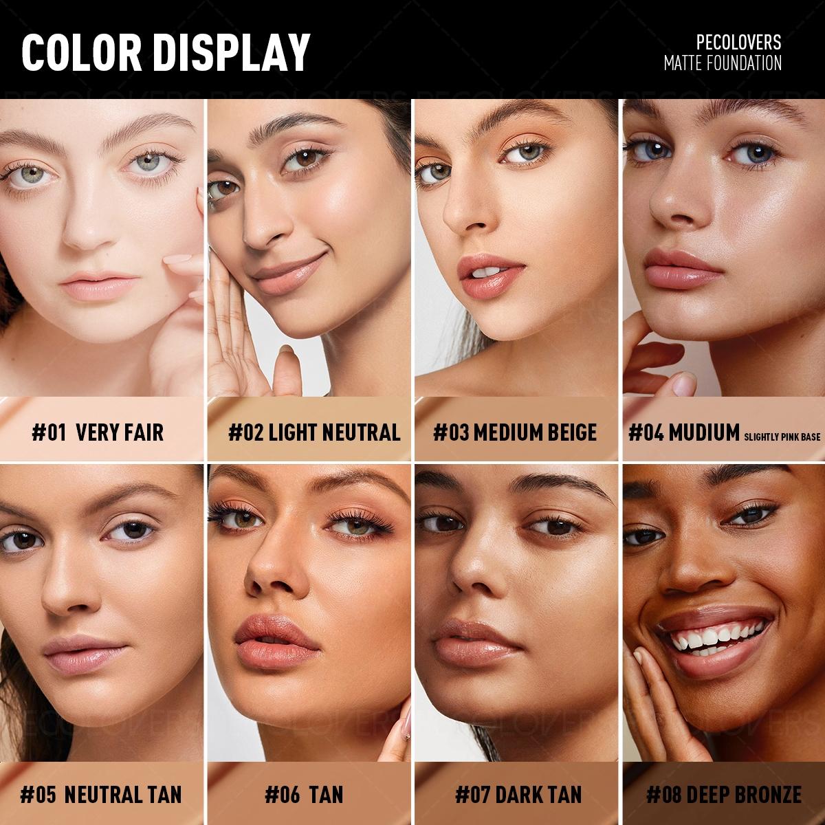 2PCS/Set Soft Full-coverage Foundation, Covering Dark Circles and Spots, Creamy Texture, Moisturizing, Long-lasting Makeup, with Brush, Essential Daily Cosmetics, Soft Matte Makeup