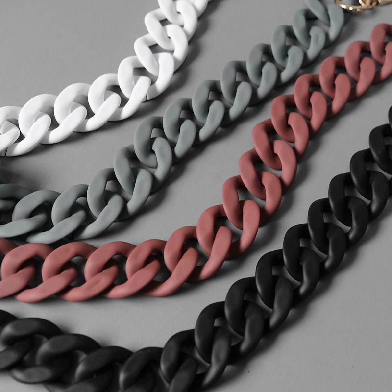 Luggage & Handbag Resin Chain, 27-Color Acrylic/Resin Thick Baked Paint Chain, Bag Charms, Acrylic Pvc, Backpack Accessories, Badge Accessories, Bag Chains, Purse Chains For Handbags