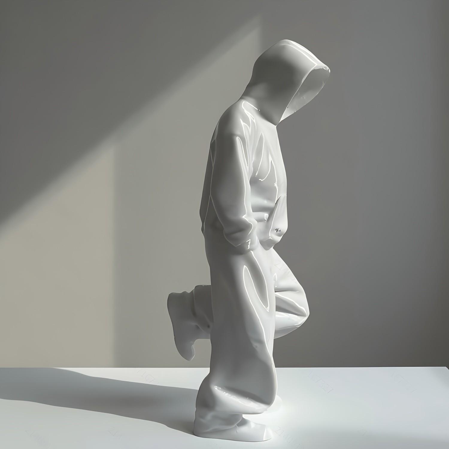 2-Piece & Thinker Model Collection Decorations, Durable Plastic Desk Ornament, Office & Home Decoration, Perfect Gift