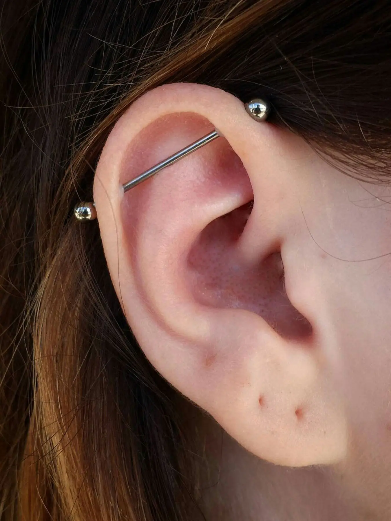 Titanium Industrial Barbell 14G Industrial Earring Industrial Piercing Jewelry Industrail PiercingTongue Ring Long Bar Body Piercing Jewelry 12-38mm Piercing Earrings Titanium Alloy Nose Piercing Jewelry Nose Bone Jewelry