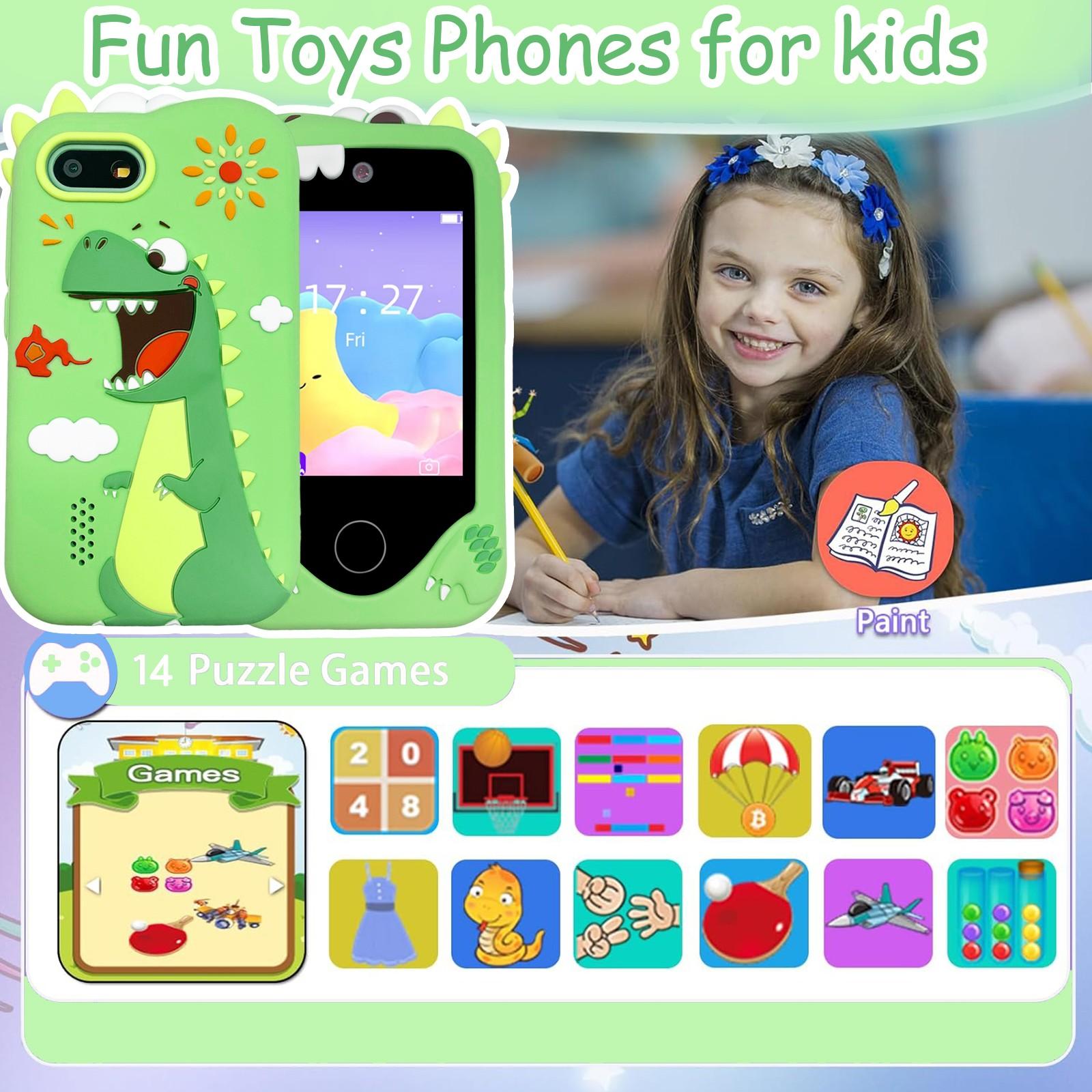Kids Smart Phone Interesting Learning Toy With Dual Camera HD Touch Screen Music Player And Multiple Game Options Excellent Birthday Gift