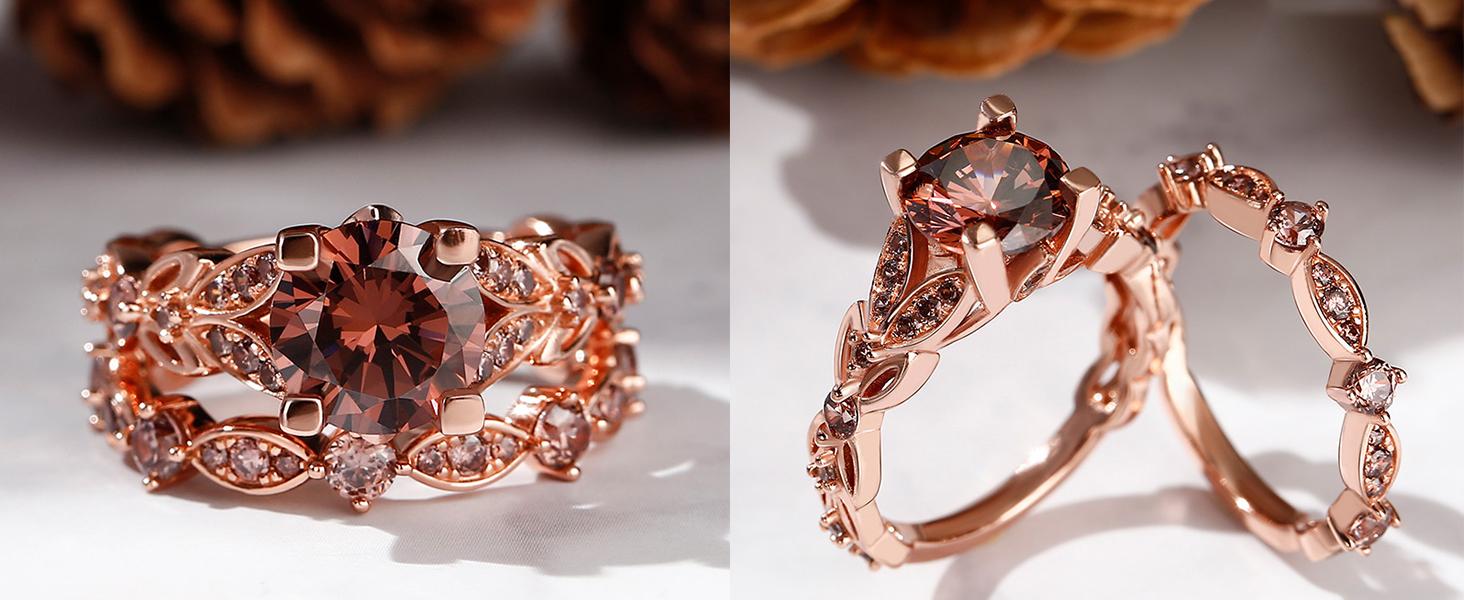 Jeulia 4.3 Carat Personalized Sterling Silver Butterfly Rings for Women Purple Amethyst Bridal Round Cut Wedding Engagement Eternity Valentine's Promise Ring Sterling Silver Zircon