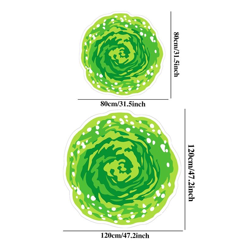 Cartoon Vortex Pattern Round Rug, 1 Count Non-slip Creative Soft Floor Mat, Home Decor Carpet for Home Living Room Bedroom, Home Decorative Rugs