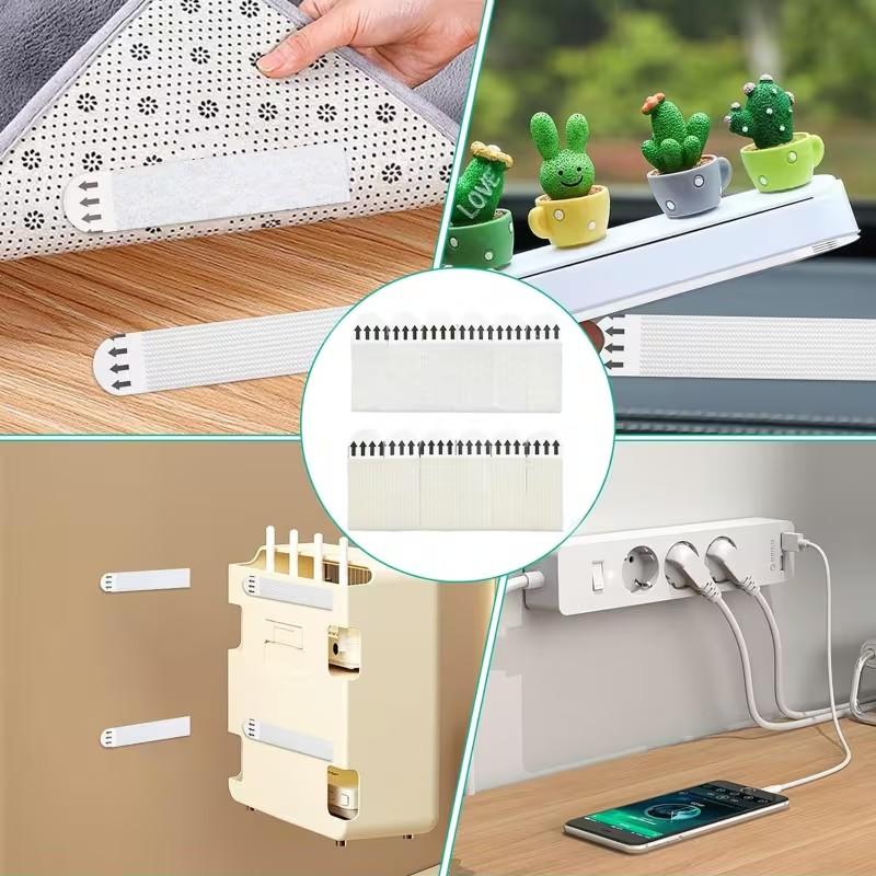 120pcs Strong Nylon Frame Hanging Strips, No-Drill Magic Tape, Reusable Hooks, High-Strength Adhesive, Easy Peel & Stick, Art Lover