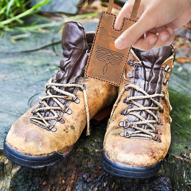 Women's Boot Wallet, Western Style Leather Boot Wallet with Buckle Strap, Credit Card Holder, Fashionable Accessory for Women