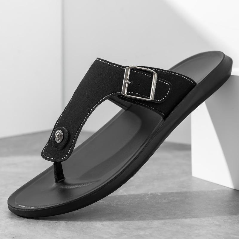 GGOR Allshoe New Summer Men'S Flip-Flops, Fashionable Soft-Soled Beach Shoes, Breathable Open-Toe Sandals, Men'S Shoes in Stock