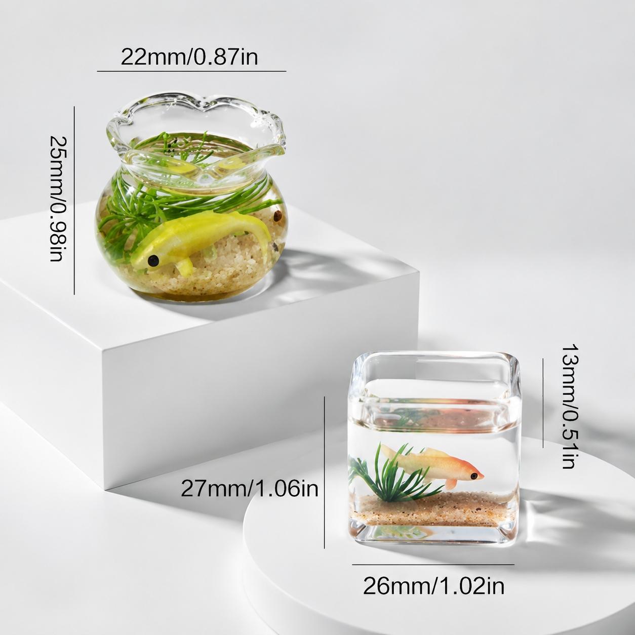 DIY Moss Terrarium Kit: Glass Hydroponic Fish Ecosystem, Creative Micro Landscape Art for Home Office Desk Decor, Non-Toxic Moss Planter, Durable Desktop Tool Set