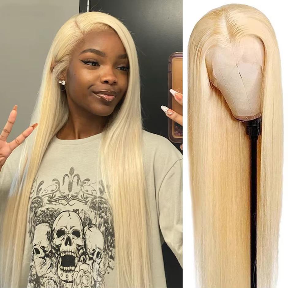 YAWAWE Hair 6x4 Glueless Wigs Honey Blonde Straight HD Lace Frontal Wigs Human Hair 180% Brazilian 613 Colored Straight Lace Closure Wigs For Women