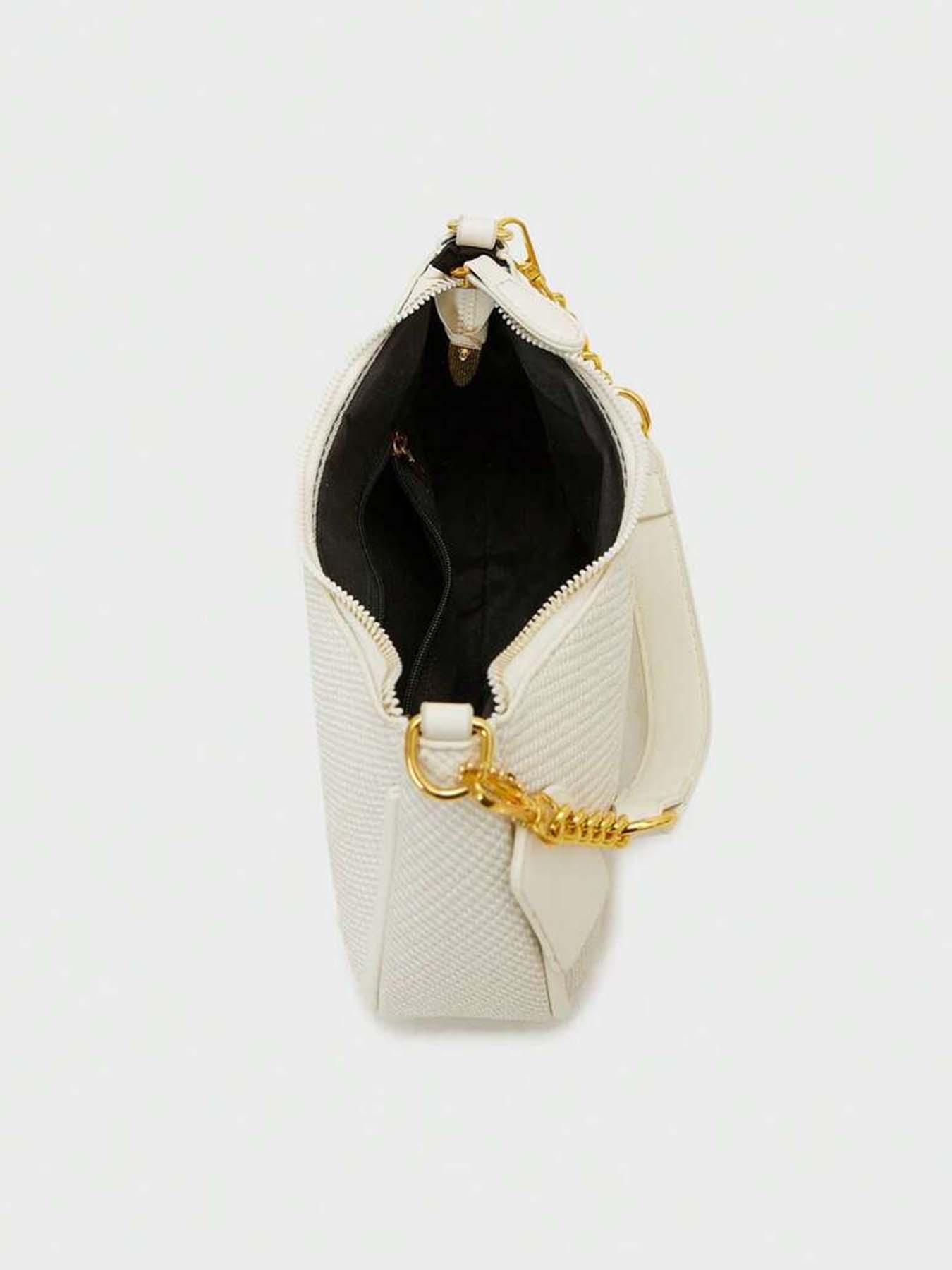 Small fresh  sweet shaped shoulder handbag, white lychee pattern simple classic design, cherry pearl chain bag, exquisite fashion   versatile, niche design suitable for daily commuting, shopping, etc., Elegant shoulder bag