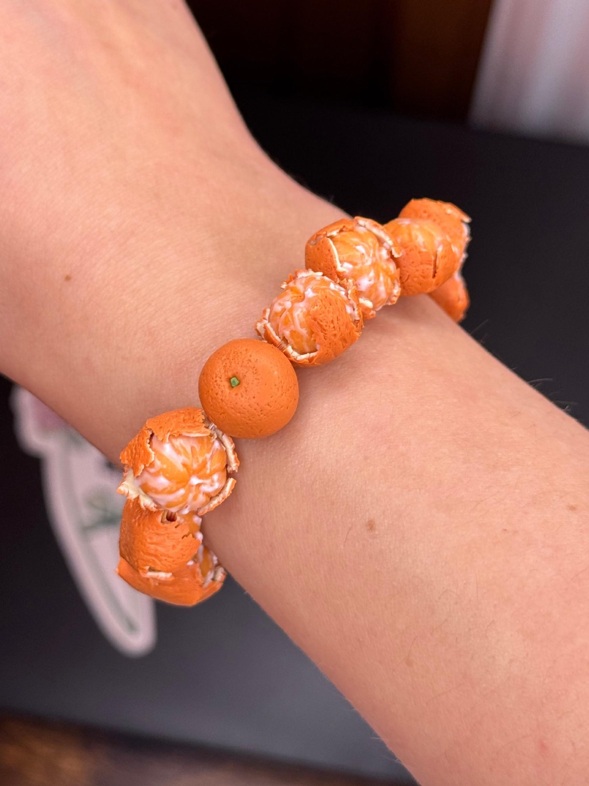 1pc Colorful Fruit Beaded Bracelet for Women, Handmade Mini Fruit Charm Bracelet, Lemon Cherry Acrylic Beads, Dopamine, Casual Trendy Jewelry, Summer Beach Vacation Bracelet, Y2K Kawaii Accessory, Adjustable Gift for Girls