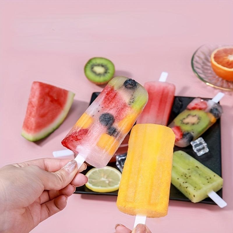 1pc 4-in-a-row old popsicle mold with cover for household children's cute popsicle and ice cream molds