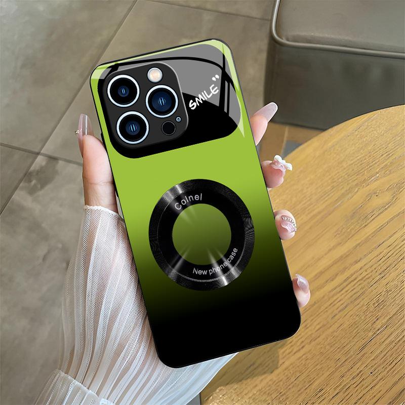 Elevate your iPhone game with our Gradient Window MagSafe Case!  Built-in magnetic ring fits  MagSafe chargers & accessories perfectly. Shockproof design keeps your phone safe, while the trendy gradient colorway matches every outfit.666