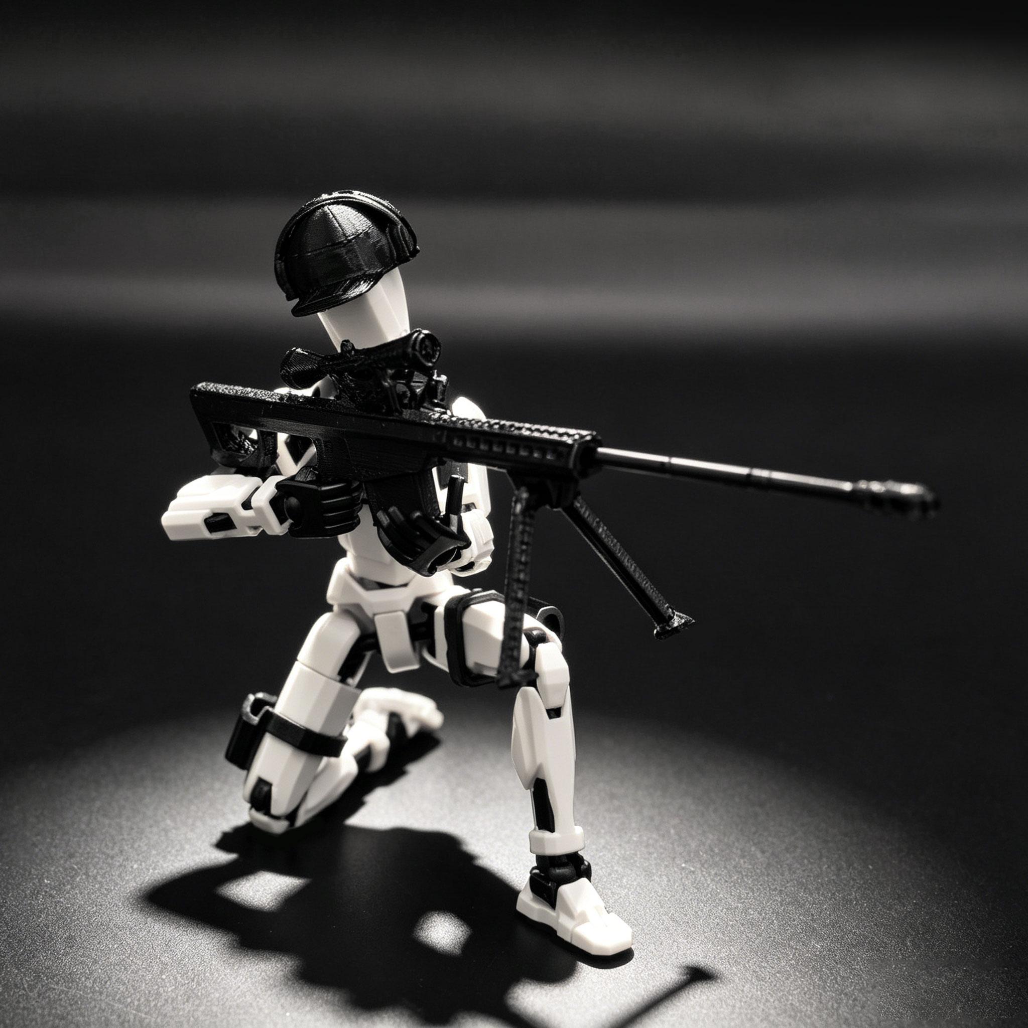 Dummy 13 Action Figure Set, 3D Printed Military Swat Soldier Model, Flexible Tactical Robot Doll, Poseable Collectible Figurines Toy Gift for Boys and Teens
