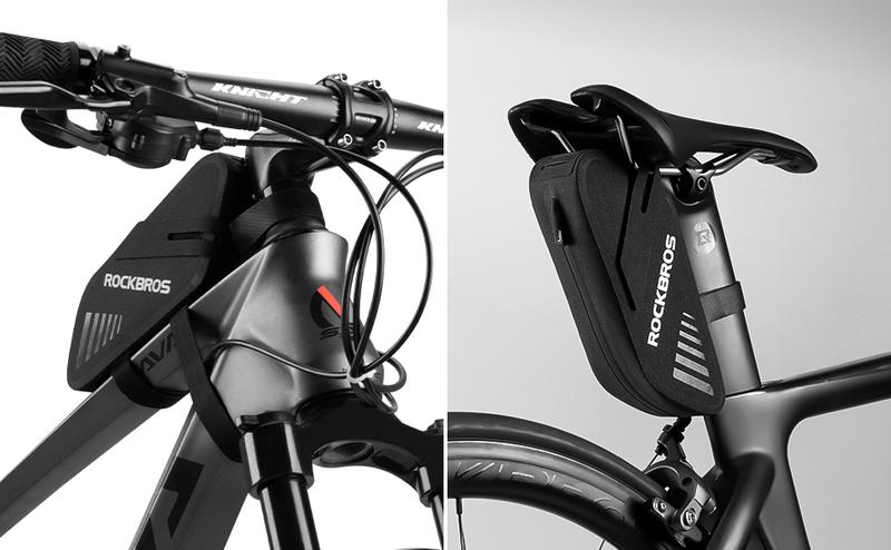 ROCKBROS Bike Bag - Waterproof 0.6L Seat/Frame Top Tube Bag, Lightweight, MTB/Road/Foldable Bikes