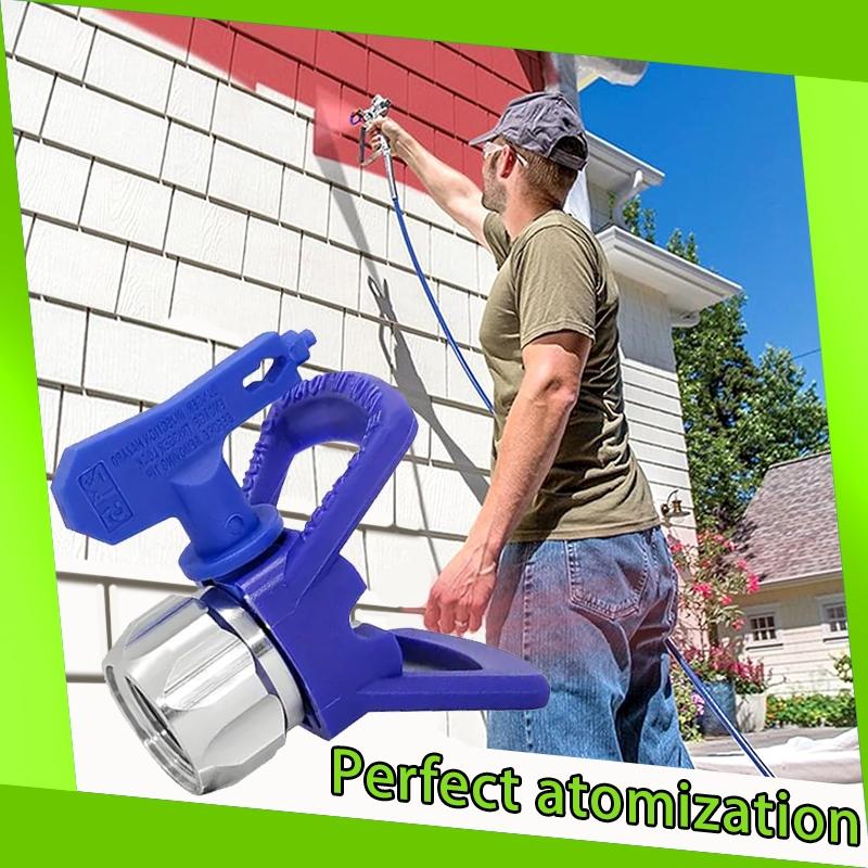 4 Pcs Airless Sprayer Nozzle Base, Airless Spray Gun Assembly Painting Nozzle Tool, Universal Replacement Parts Compatible with Airless Sprayer Paint, Spray Nozzle Tips (Includes 2 Red Nozzle Bases + 2 Blue Nozzle Bases)