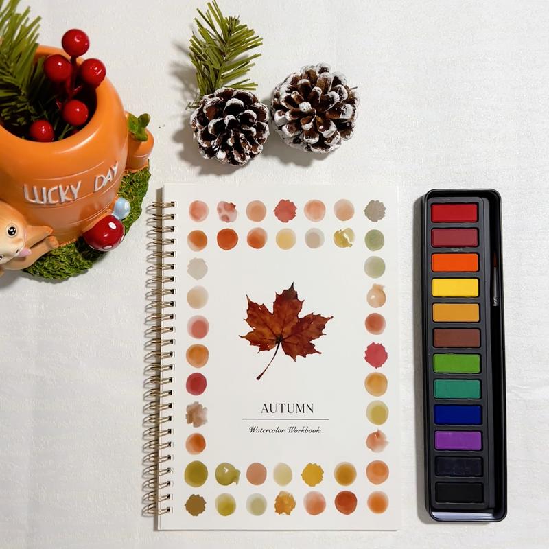 Watercolor Workbook for Beginners, Creative Watercolor Coloring Book for Painting Practice, Suitable for Advanced Practice, Ideal for Art Enthusiasts